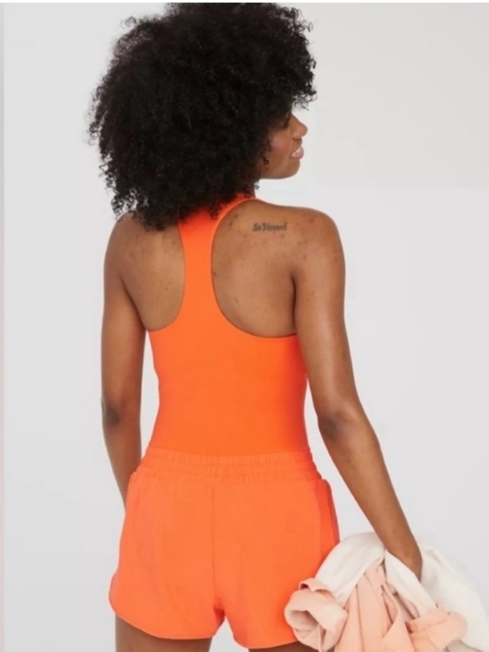 Aerie Offline Real Me Hot Stuff Romper Orange Size Large - Picture 2 of 8